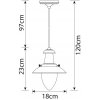 Стеклянный подвесной светильник Fisherman A5518SP-1SS прозрачный Artelamp