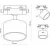 Трековый светильник Artline 59858 3 черный цилиндр