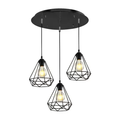 Подвесной светильник  MD.1706-3-P BK Imex конус