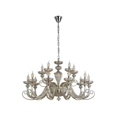 Подвесная люстра Annette 8620+5/C chrome cognac Newport