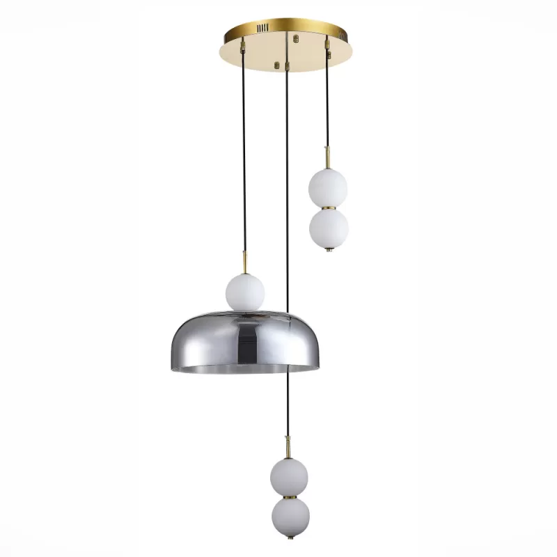 Стеклянный подвесной светильник Ode SL6112.203.21 форма шар белый ST Luce Стеклянный подвесной светильник Ode SL6112.203.21 форма шар белый ST Luce