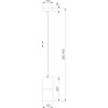 Стеклянный подвесной светильник Hosk 50233/1 прозрачный цилиндр Eurosvet
