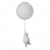 Стеклянный подвесной светильник Teddy 10030M форма шар белый Loft It