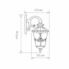 Стеклянный настенный фонарь уличный Diadema черное золото GLYF-8046D прозрачный Elektrostandard