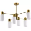 Стеклянная потолочная люстра Gessi SLE1139-302-06 белая цилиндр Evoluce