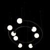 Стеклянный подвесной светильник Infinite 10155/800 Black форма шар белый Loft It