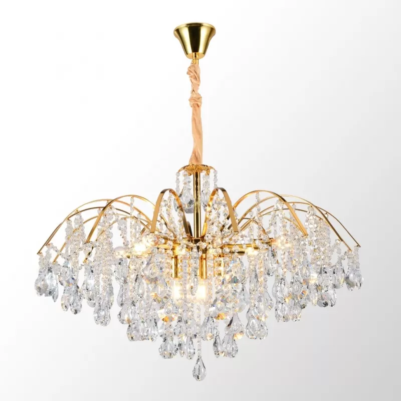 Хрустальная подвесная люстра Presidio LSP-6018 прозрачная Lussole Хрустальная подвесная люстра Presidio LSP-6018 прозрачная Lussole