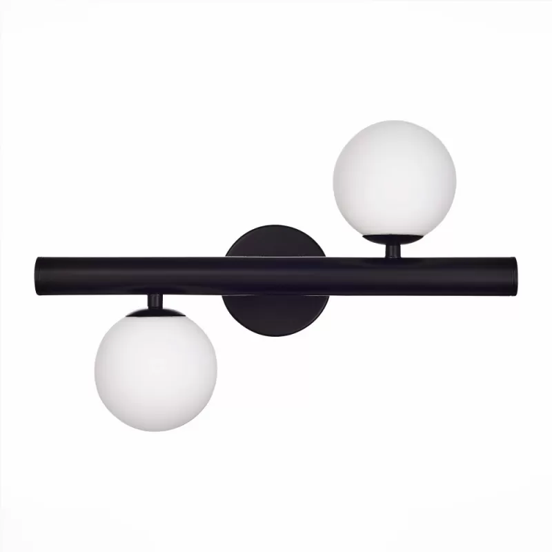 Стеклянное бра Asolo SL1185.401.02 форма шар белое ST Luce Стеклянное бра Asolo SL1185.401.02 форма шар белое ST Luce