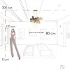 Стеклянная подвесная люстра Britannica 10401/800L цвет янтарь Loft It