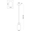 Стеклянный подвесной светильник Pitch FR5365PL-01CH цилиндр белый Freya
