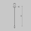 Подвес на жестком основании Accessories for system Shelf CA030C-SL-L500-B Maytoni