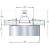 Хрустальный точечный светильник Downlight DL010R цилиндр прозрачный