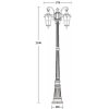 Стеклянный наземный фонарь PORTO 86109B R прозрачный Oasis Light