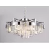 Хрустальная подвесная люстра 4350 4356+3/C chrome прозрачная Newport