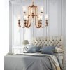 Стеклянный подвесной светильник Rionella LDP 8041-6+3 S.GD конус прозрачный Lumina Deco