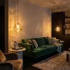 Стеклянный подвесной светильник Rocka CL247082 форма шар цвет янтарь Citilux
