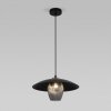 Стеклянный подвесной светильник Kamari 50259/1 черный/дымчатый черный Eurosvet
