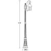 Стеклянный наземный фонарь CAIOR 1 81509/18/PartA Bl прозрачный цилиндр Oasis Light