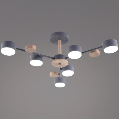 Потолочная люстра  03758-0.3-06 GREY+WOOD GX53