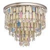 Стеклянная потолочная люстра Марокко 185010607 бежевая MW-Light