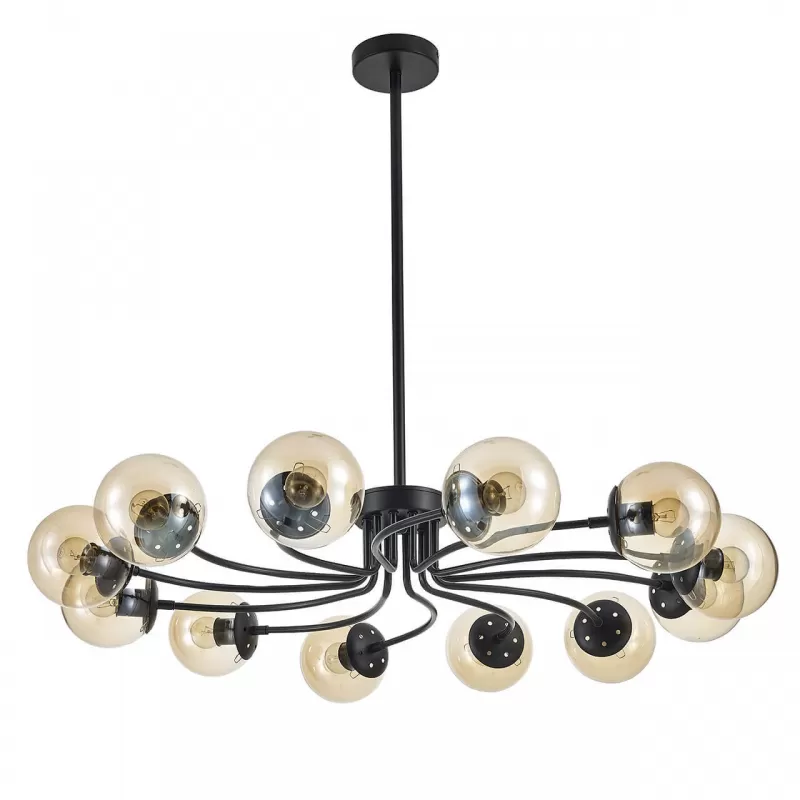 Стеклянная потолочная люстра Teola Teola E 1.1.12 B форма шар желтая Arti Lampadari Стеклянная потолочная люстра Teola Teola E 1.1.12 B форма шар желтая Arti Lampadari