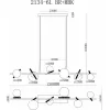 Стеклянный подвесной светильник Golden 2134-6L BR+MBK белый форма шар iLamp