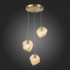 Стеклянный подвесной светильник Portici SL1175.303.03 цвет янтарь форма шар ST Luce