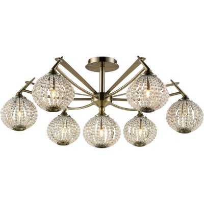 Потолочная люстра 917 917-07-53 antique brass + white crystal N-Light