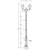Стеклянный наземный фонарь PETERSBURG M 79810MA E7 Bl прозрачный Oasis Light