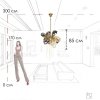 Стеклянная подвесная люстра Britannica 10401/800S цвет янтарь Loft It