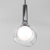 Стеклянный подвесной светильник Fantasy 50188/1 хром форма шар белый Eurosvet