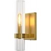 Стеклянное бра Wall lamp MT8869-1W brass прозрачное цилиндр DeLight Collection