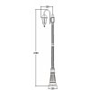 Стеклянный наземный фонарь ROMA S 95209S 10 down Bl прозрачный Oasis Light