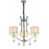 Подвесная люстра Fontenea LDP 8443-3 CHR цилиндр бежевая Lumina Deco