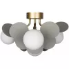 Стеклянная потолочная люстра Matisse 10008/4C Grey форма шар белая Loft It