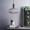 Стеклянный подвесной светильник  IRIS01 форма шар серый ImperiumLoft