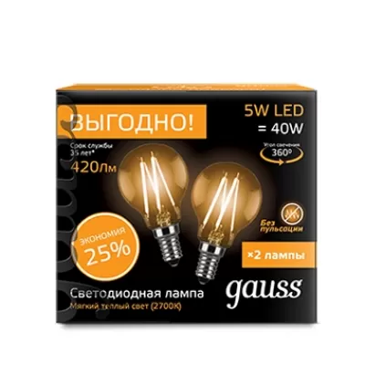 Лампочка светодиодная Filament 105801105P Gauss