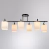 Стеклянная потолочная люстра Merope A4071PL-6BK белая куб Artelamp