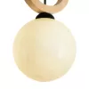 Стеклянный подвесной светильник Irisa FR5593PL-01B форма шар белый Freya