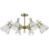 Стеклянная потолочная люстра Aurica 8046/8C конус прозрачная Lumion