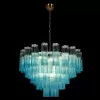 Стеклянная подвесная люстра Murano 10580/800 Clear blue прозрачная Loft It