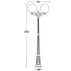 Наземный фонарь Globo Prism gold 88209PGA Gb цвет янтарь форма шар Oasis Light