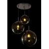 Стеклянный подвесной светильник Varus 15865-3 форма шар цвет янтарь Globo