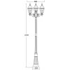 Стеклянный наземный фонарь QUADRO M lead GLASS 79909MBlgW Bl прозрачный Oasis Light