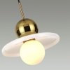 Стеклянный подвесной светильник Hatty 5014/1B форма шар белый Odeon Light