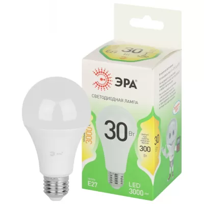 Лампочка светодиодная  LED A65-30W-830-E27 GL ЭРА