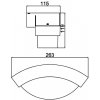 Настенный светильник уличный GEOMETRY 2146 R белый Oasis Light