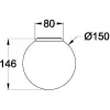 Стеклянный настенно-потолочный светильник Basic form MOD321WL-01W2 форма шар белый Maytoni
