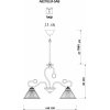 Стеклянная подвесная люстра Costanza A6276LM-5AB белая Artelamp