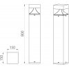 Наземный светильник Dwell NC-003240-80-SB прозрачный